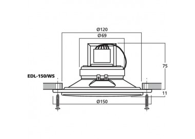 DIFFUSORE DA INCASSO  150mm 100V 10W Garanzia 3 anni