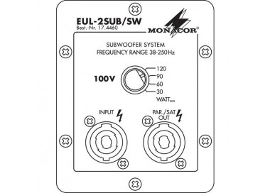 SUBWOOFER 100V 120W. Garanzia 3 anni