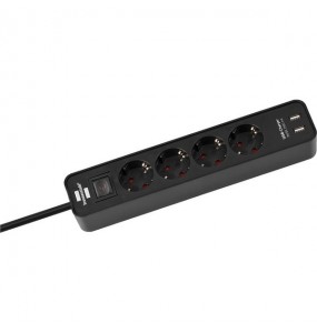 MULTIPRESA CON USB COLORE NERO Garanzia