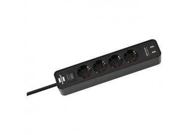 MULTIPRESA CON USB COLORE NERO Garanzia