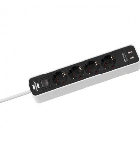 MULTIPRESA CON USB COLORE BIANCO Garanzi