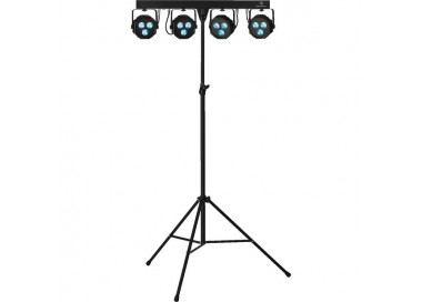 SET DI 4 PAR A LED. 3 LED RGB 9W + STATIVO E BAG Garanzia 1