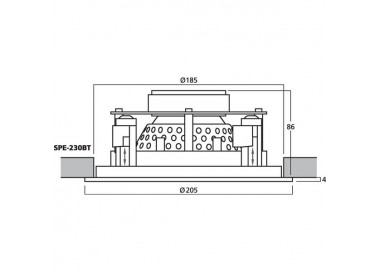 COPPIA ALTOPARLANTI A SOFFITTO AMPLIFICATI