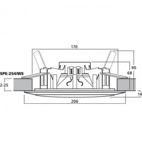 COPPIA DIFFUSORI   224mm 4 Ohm 80Wmax IP65