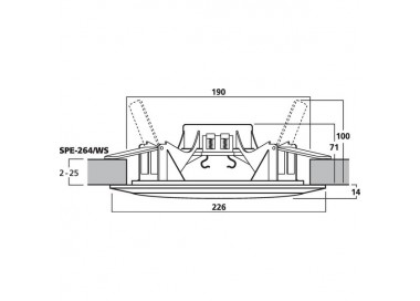 COPPIA DIFFUSORI   226mm 4 Ohm 90Wmax IP65