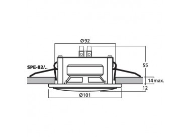 DIFFUSORE DA INCASSO  100mm 4 Ohm 12Wmax