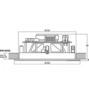 DIFFUSORE A SOFFITTO HI-FI 2 VIE 8? 100W