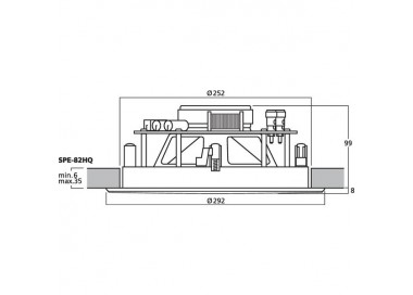 DIFFUSORE A SOFFITTO HI-FI 2 VIE 8? 100W