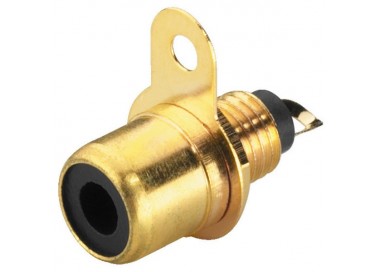 PRESA RCA DA PANNELLO DORATA