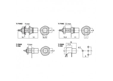 PRESA RCA DA PANNELLO DORATA