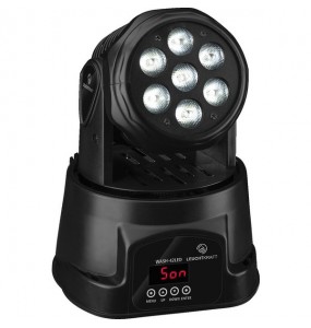 MINI LED MOVING-HEAD WASHER 7X10W Garanzia 1 anno
