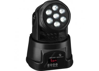 MINI LED MOVING-HEAD WASHER 7X10W Garanzia 1 anno