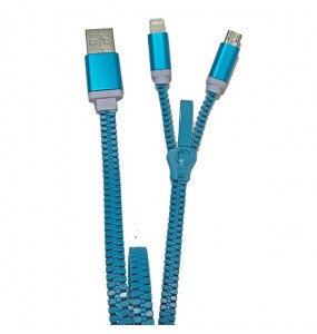 CAVO USB 2 IN 1 ZZIPP COLORE BLU