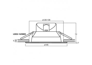 LED-DOWNLIGHT, 14 W, 1220 LM