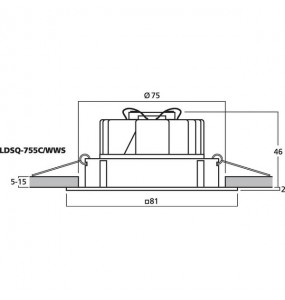 SPOT DA PANNELLO CON LED, ANGOLARE, 5 W