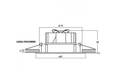 SPOT DA PANNELLO CON LED, ANGOLARE, 5 W