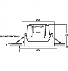 PROIETTORE DA INCASSO CON LED, ROTONDO E