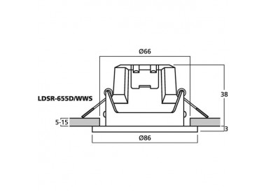 PROIETTORE DA INCASSO CON LED, ROTONDO E