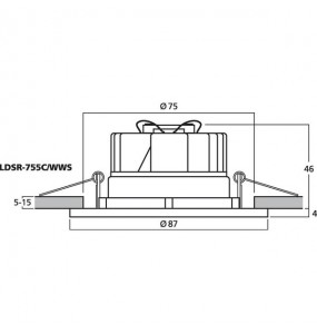 SPOT DA PANNELLO CON LED, ROTONDO E PIATTO 5 W