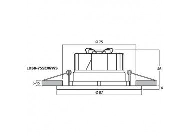 SPOT DA PANNELLO CON LED, ROTONDO E PIATTO 5 W