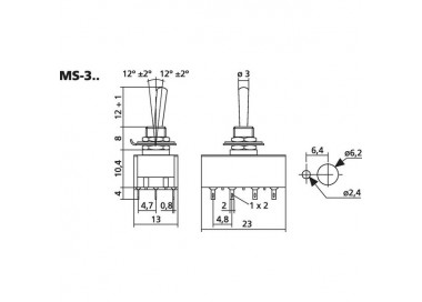 INTERRUTTORE DI PRECISIONE, 2 X ON / ON