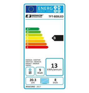 MONITOR LCD A COLORI CON RETROILLUMINAZIONE CON LED