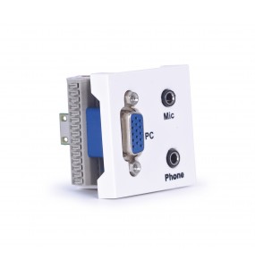 VGA connection panel, mic. and headphone