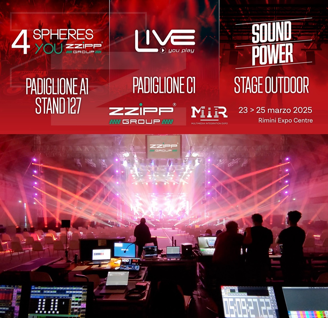 MIR 2025 - Live You Play - Un palco live completo con le migliori tecnologie audio e luci!